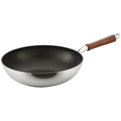 他サイト： 北陸アルミニウム　センレンイタメナベ 32cm　A0250の商品画像