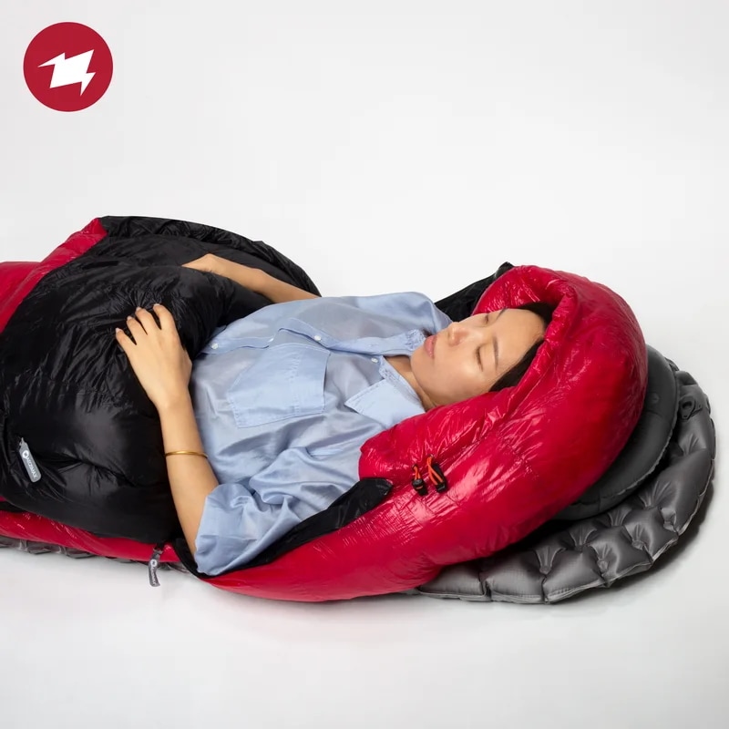 Aegismax-キャンプ用の超軽量寝袋,超ドライダウンバッグ,-18度の厚さ,10d,800fp,冬