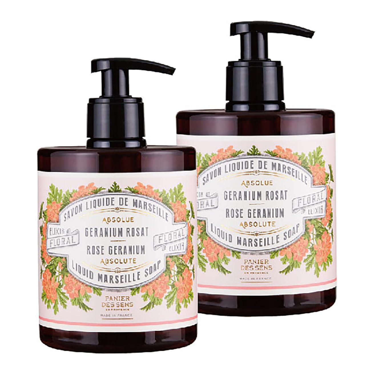 Panierdessens(パニエデサンス) アブソリュート リキッドマルセイユソープ おまとめ２個 ローズゼラニウムの香り フランス製 南仏プロバンス ボディーソープ