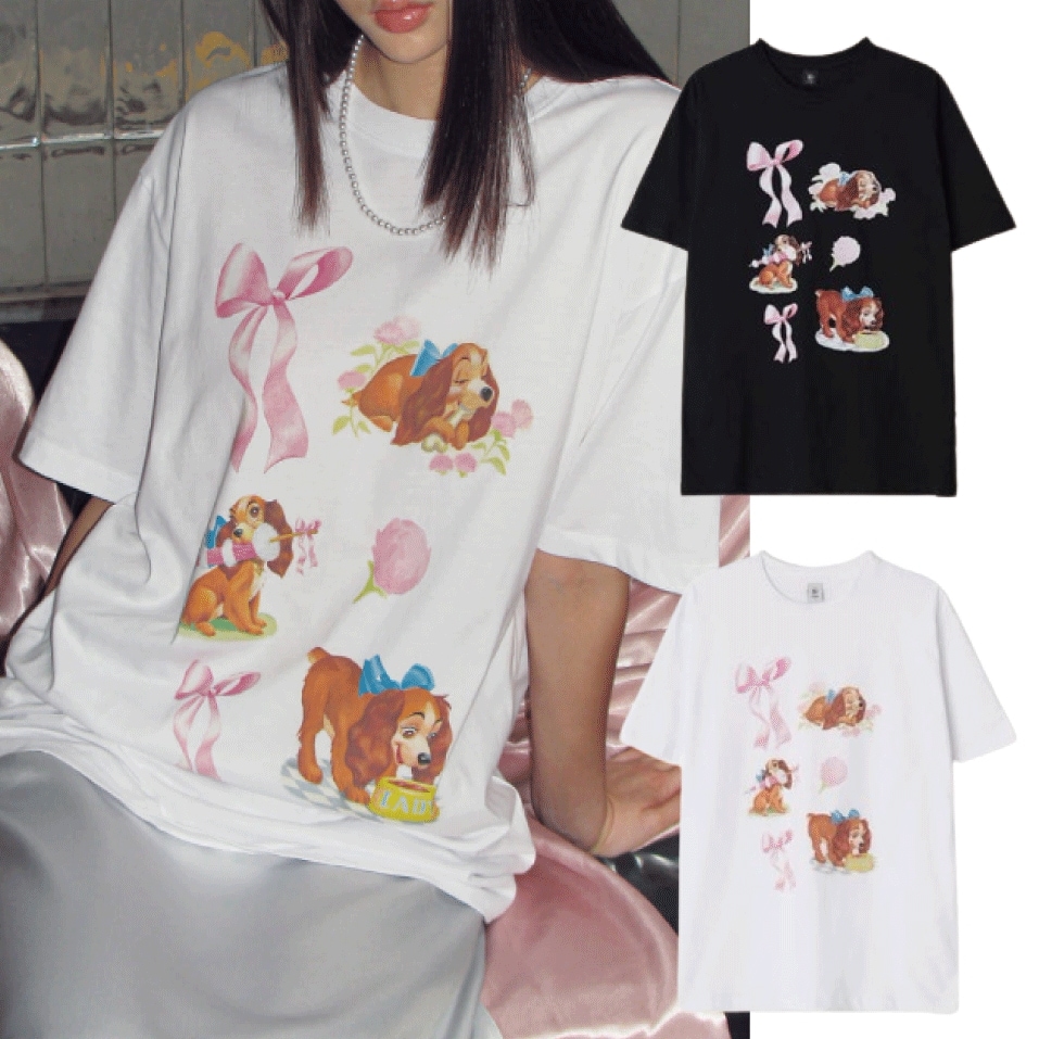 LADY DOG MOMENTS OVER FIT T SHIRT