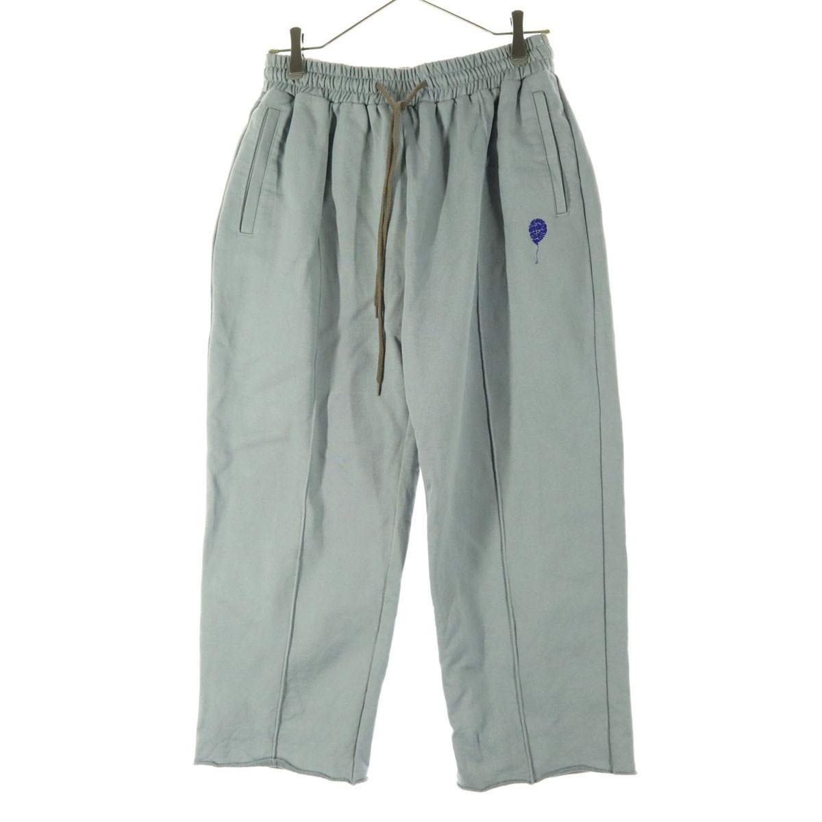 美品 SYUMAN. シュウマン 刺繍 スウェットパンツ 2 グレー メンズ 古着
