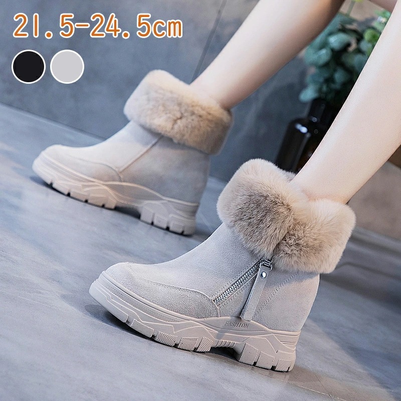 レディース ブラック ムートンブーツ ベージュ スノーブーツ ミドルブーツ ボアブーツ ファーブーツ ムートンシューズ 裏ボア 裏起毛 暖かい 履きやすい 歩きやすい 防寒 防滑 通学 通勤 滑らない