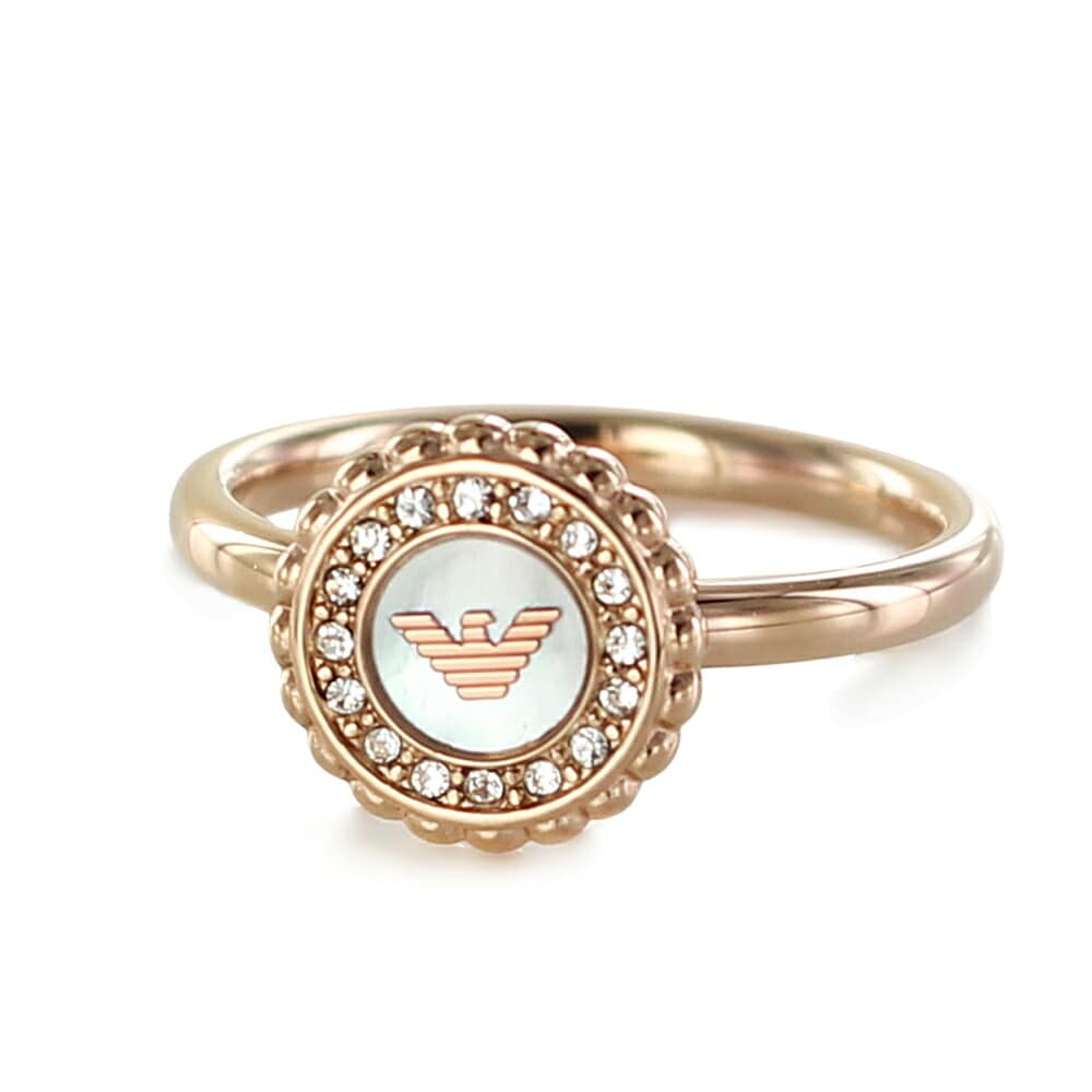 エンポリオアルマーニ 指輪 レディース おしゃれ かわいい リング アクセサリー ローズゴールド 結婚式 結婚記念日 妻 母 誕生日プレゼント 女性 彼女 女友達 ギフト ジュエリー ポイント消化