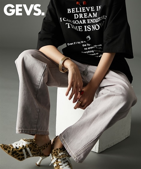 ロングパンツ 綿100％カラーオーバーダイデニムパンツ 大きいサイズ有 GEVS.