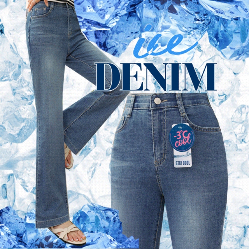 クリック＆ファニー スリムクールマジック ブーツカットデニムパンツ [S,M,L,XLサイズ]