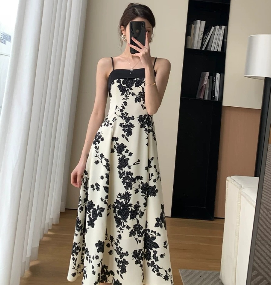 ワンピース デート ロング丈 長袖 シフォン リゾート フラワー 可愛い きれいめ 上品 おしゃれ かっこいい 可愛い ラブリー キュート ガーリー クール モード系 セクシー エレガント