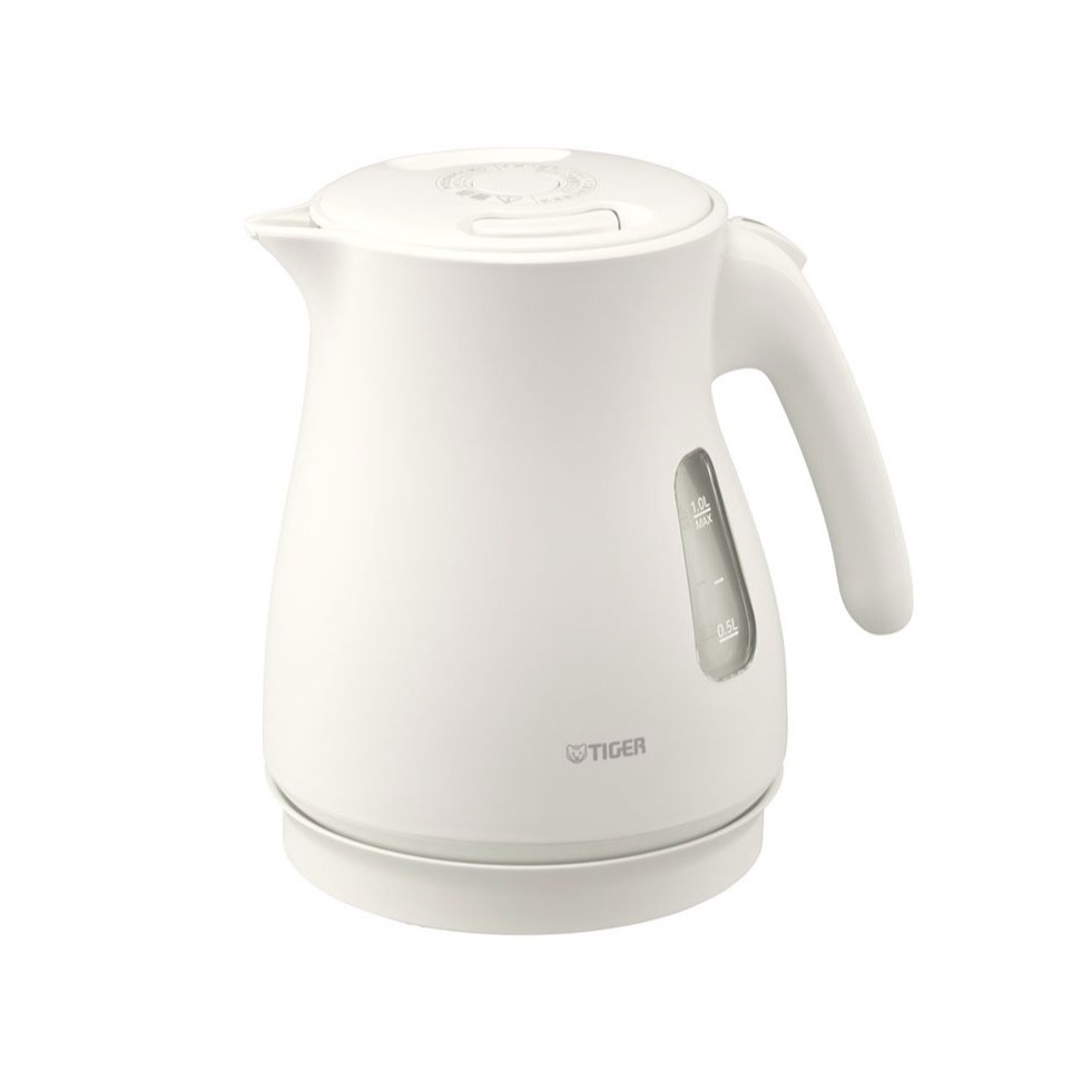 TIGER タイガー PCV-A100-WM 電気ケトル QUICK＆SAFE＋ 蒸気レス 1.0L マットホワイト