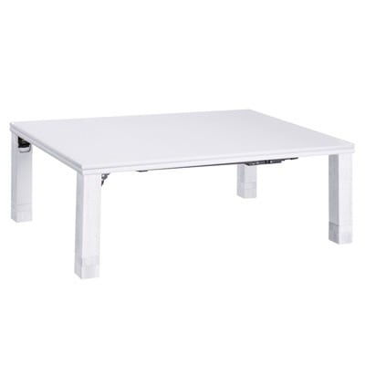 高さ4段階調節 折れ脚こたつ フラットローリエ 12080cm こたつ フラットヒーター 長方形 日本製 継ぎ足折りたたみ マストバイ 11100373-wh ホワイト 【送料無料】【KK9N0D1