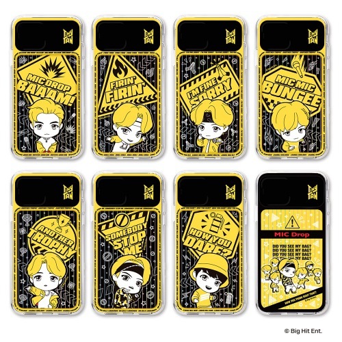 BTS スマホケース Mic Drop ライトアップケース Y/B iPhone Galaxy