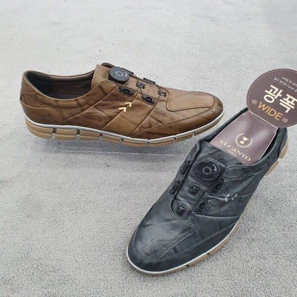 ワンタッチダイヤル天然皮革超軽量男性クッションアップスーツ及びセミカジュアルシューズlcmc45u026_US