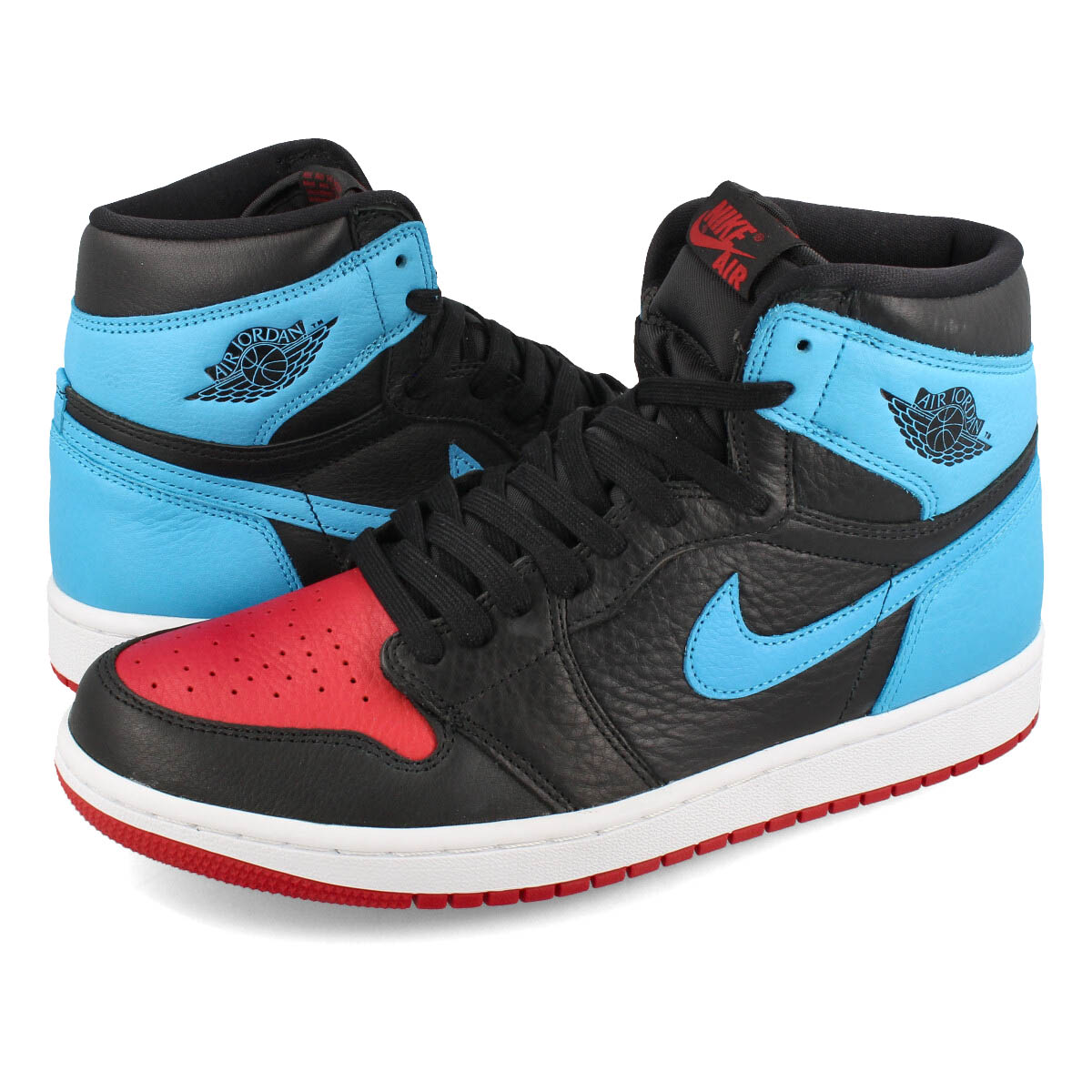 WMNS AIR JORDAN 1 HIGH OG BLACK/DK POWDER BLUE/GYM RED 【UNC TO CHICAGO】