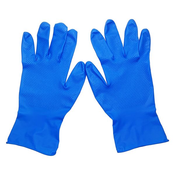 （まとめ買い）つばさ ガルディアングローブ ニトリル手袋　パウダーフリー ブルー L 50枚入 5140 J501238 [x3]