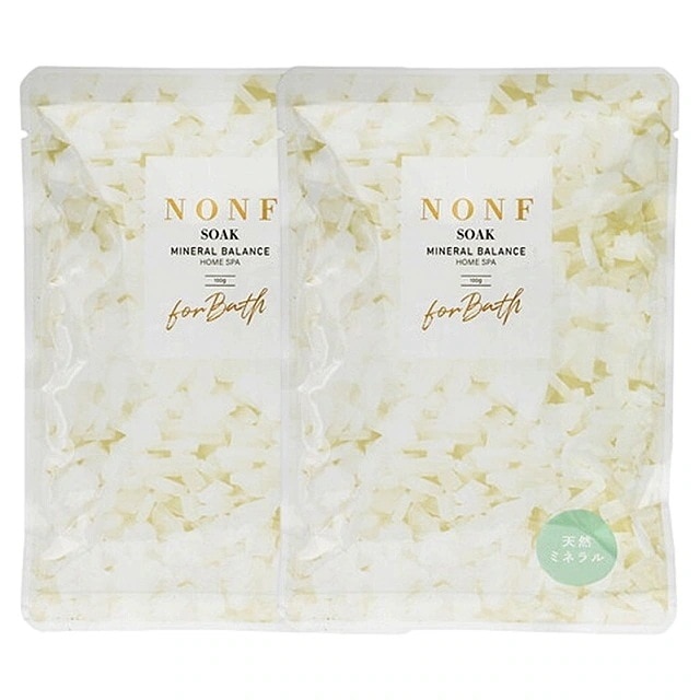 [国内正規品]ノンF ミネラルソーク 100g×10袋 x 2 お得な2個セット 入浴剤バスオイル バスソルト 浸かるノンF 入浴 無着色 無香料