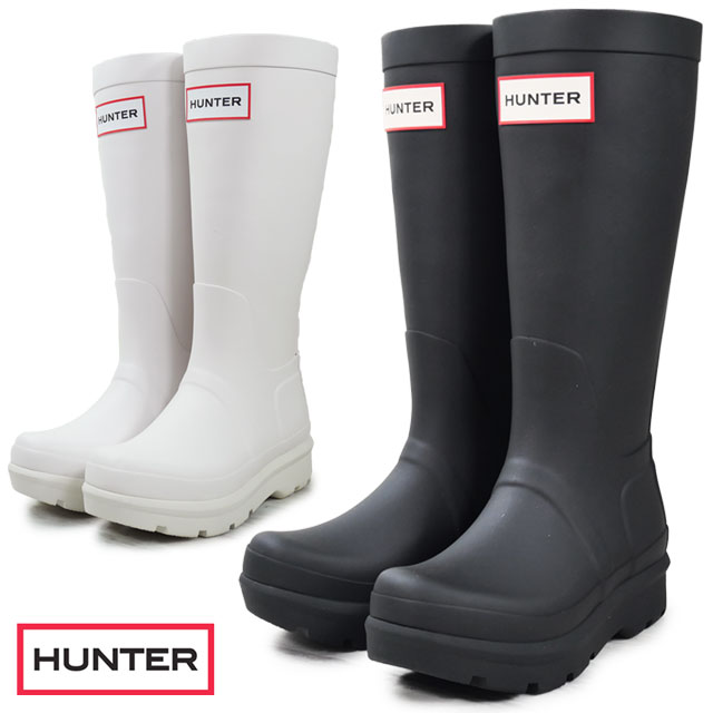 ハンター レインブーツ レディース ロングブーツ 防水 長靴 ラバーブーツ 雨 ユニセックス オリジナル 2.0 トール ブーツ 雪 黒 ブラック 白 ホワイト UFT70