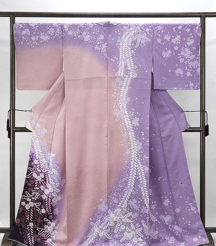 訪問着 新品仕立済 正絹 絞り染色作家 吉乃一廉作 身丈164.5cm 裄丈68cm 辻が花模様 新品 仕立て上がり 着物 結婚式 入学式 卒業式 b1016