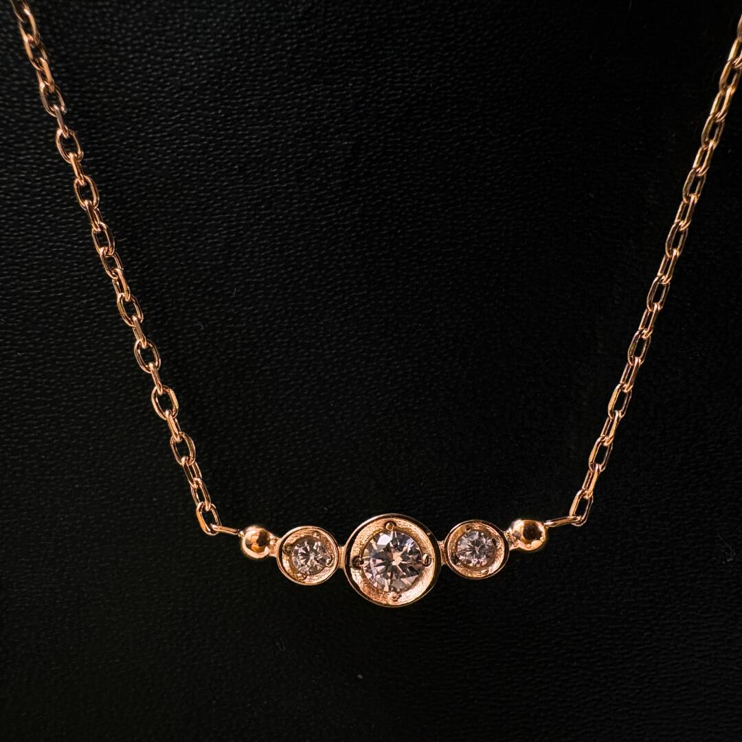 正規品 ナチュラルピュア リップル ネックレス レディース ペンダント シンプル 上品 ピンクゴールドカラー ノンアレルギー サージカルステンレス ステンレス 金属アレルギー 対応 結婚式 結婚記念日