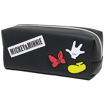 Qoo10] ミッキー＆ミニー 筆箱 ワッペン BOX
