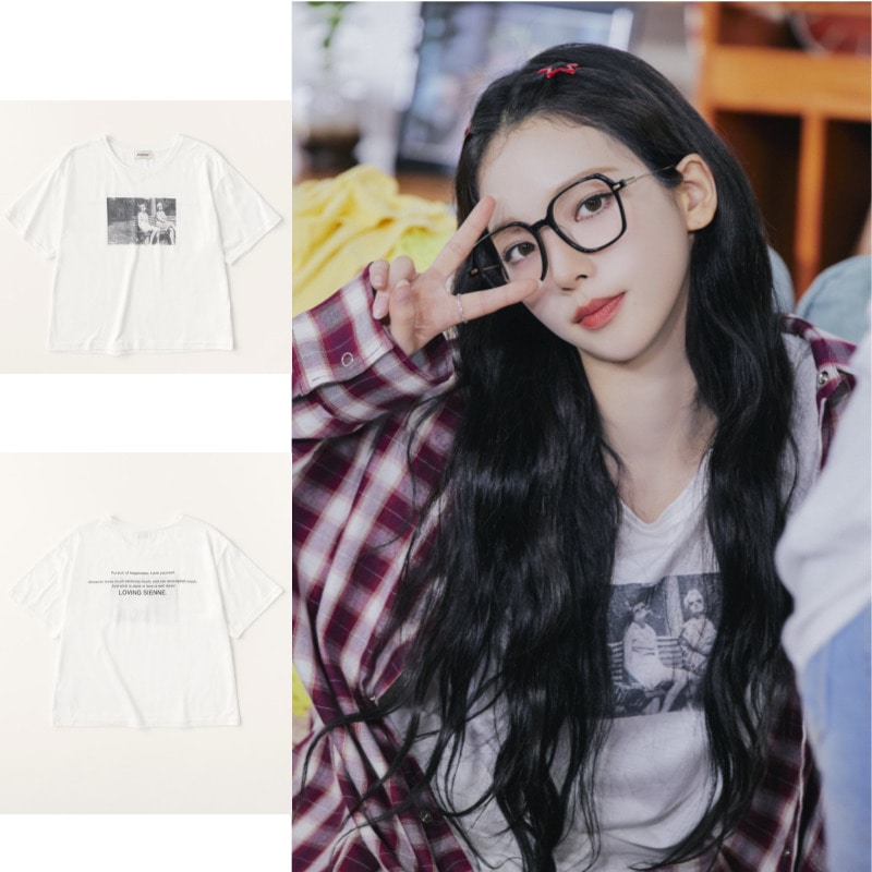 [aespa Karina 着用] Lady Tencel Tshirt (White)