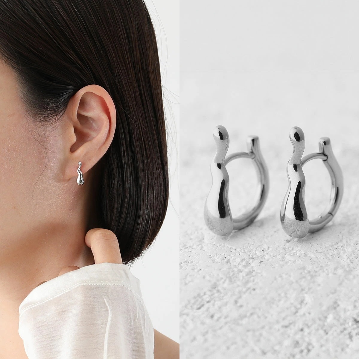 MARIA BLACK マリアブラック ピアス Warschauer Huggie ワルシャワ ハギー 101053AG レディース 両耳販売 アクセサリー Silver