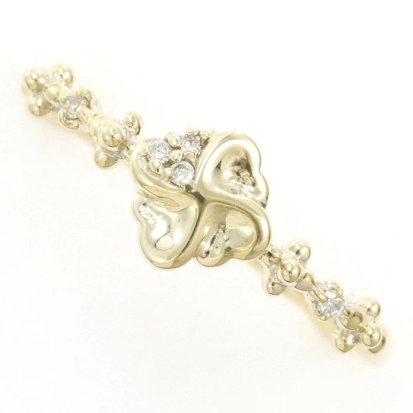 K10 10金 YG イエローゴールド リング 指輪 10号 ダイヤ 0.02 ジュエリー 中古