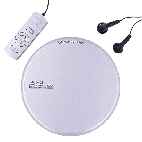 ポータブルCDプレーヤー リモコン付き PCD-52S シルバー