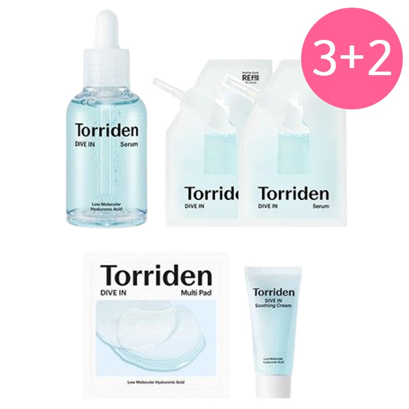 [3+2] ダイブインセラム50ml+リフィル50ml+ダイブインクリーム20ml+ダイブインパッド10枚 4,743円