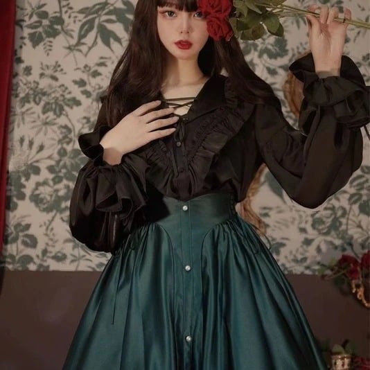 エレガントーライトローシャツ＋スカートスーツロリータドレス