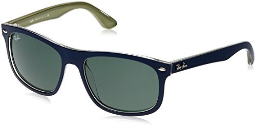 く日はお得♪ Ray-Ban Mens 0RB4226 Rectangular Sunglasses, Top Matte Blue,Military Green Dark,Green Top & Matte Blue On Military Green, 56 mm サングラス