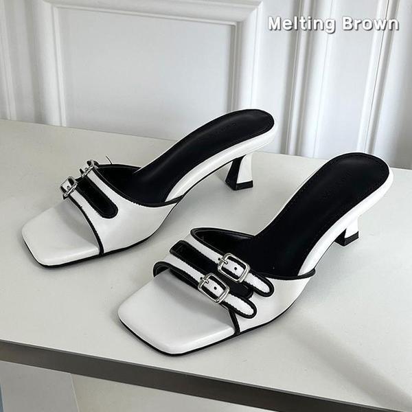 女性スリッパヒール夏ミドルヒール5.5cm ka30