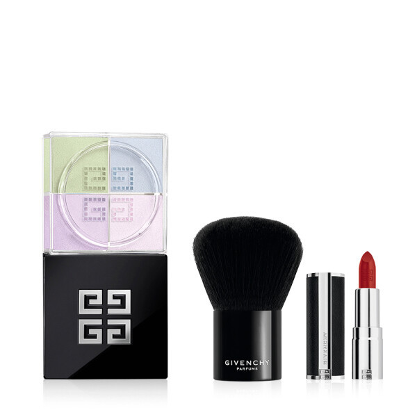 プリズムリブルパウダーセット(+歌舞伎ブラシ+口紅ミニ·おまけ)