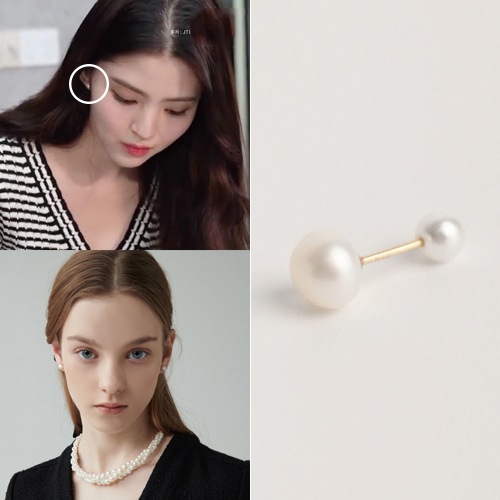 [ハンソヒ 着用][14kgold] CR017 Classic pearling 韓国の人気芸能人着用 韓国女性アクセサリー カスタムジュエリー 大学生ファッション の人気ブランドピアス