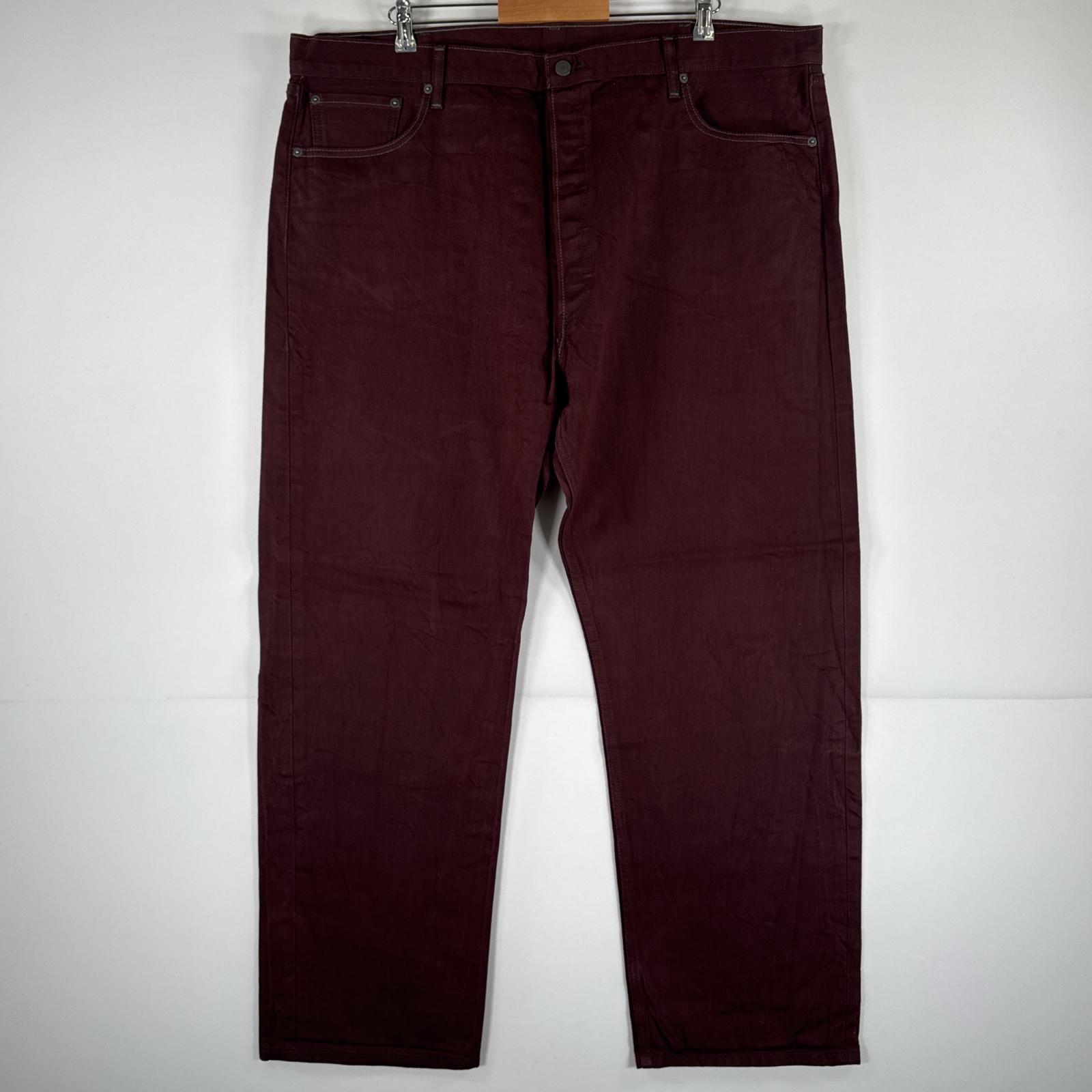 古着 デニムパンツ 501 ジーパン ストレート 大きいサイズ ボタンフライ カラーパンツ ビッグ w46 L32 レッド系 メンズ