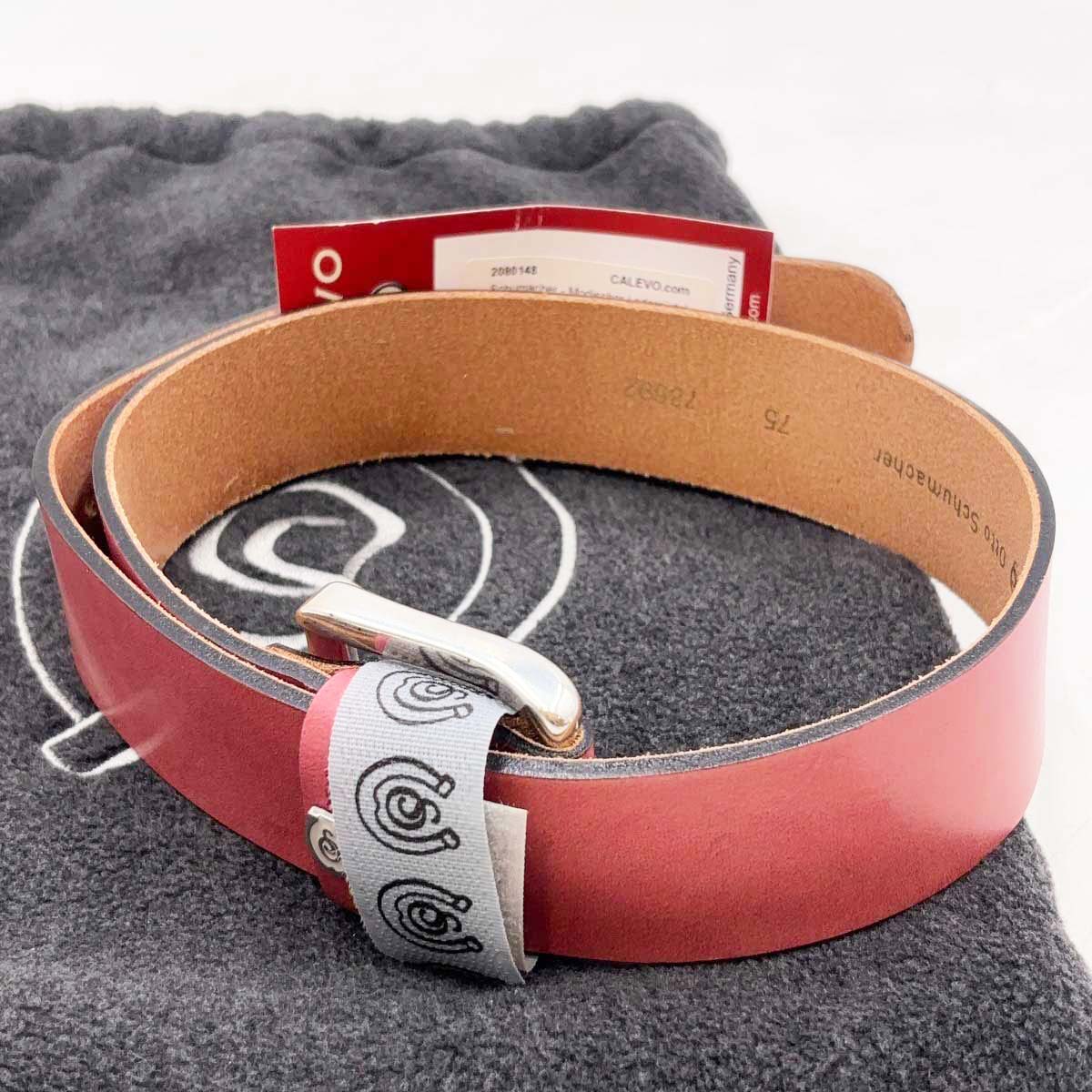 【中古・未使用品】Otto Schumacher オットーシューマッハ 乗馬 レザーベルト 75 fuchsia フクシャ