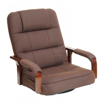 天然木肘付幅広ゆったり回転座椅子 SW110BR