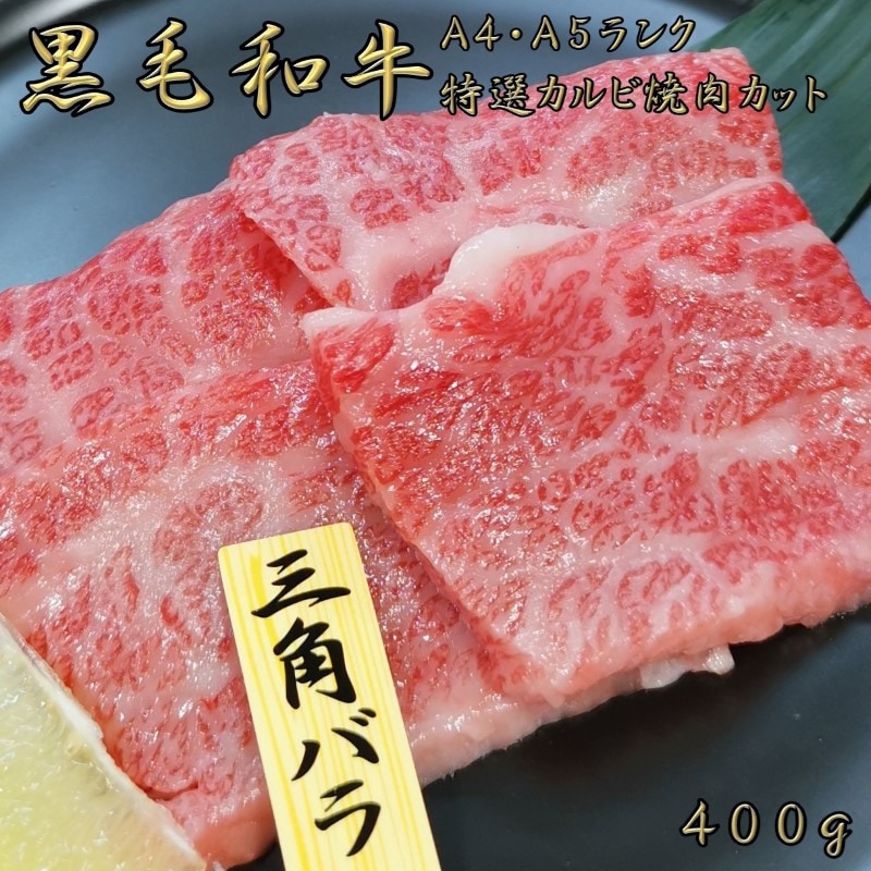 黒毛和牛 A4 A5 ランク 特選 焼肉セット 400g 和牛 高級肉 お肉 焼肉 焼き肉 お肉 お取り寄せ グルメ 牛肉 カルビ 三角バラ 美味しい お歳暮 肉 ギフト 7,950円
