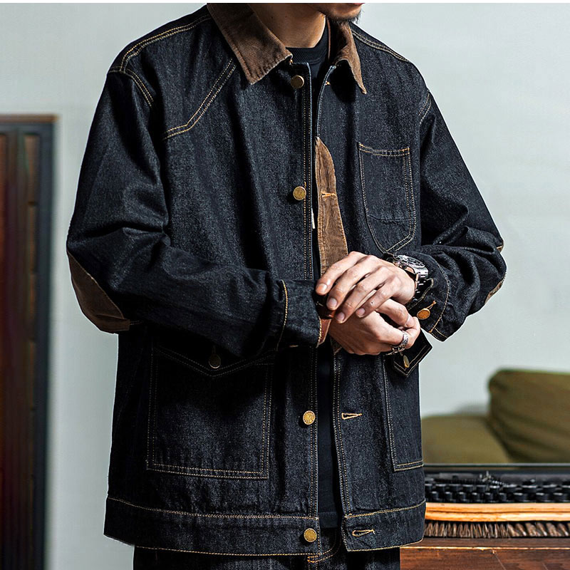 デニムジャケット メンズ デニム コート ジャケット アウタージージャン 折り襟 長袖 トップス カジュアル ボタン付き ゆったり シンプル 春 秋 おしゃれ 春服