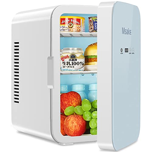 Msake ミニ冷蔵庫 10L 小型 冷蔵庫 ポータブル 冷温庫 0℃～60℃ 温度調節可 保冷保温庫 ワンタッチ操作 LCD