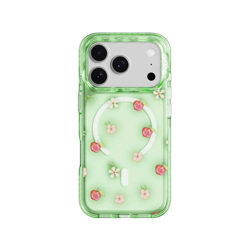 【GRAGG】 MAGSAFE LAYERS FRAME CASE CLEAR GREEN - BLOOM APPLE 正規品