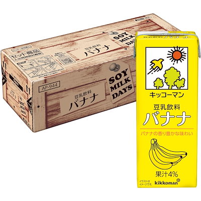 他サイト： 【Amazon.co.jp限定】 キッコーマン 豆乳飲料 バナナ SOYMILK DAYS 200ml ×30本の商品画像