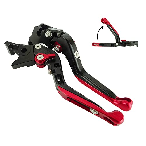 色：黒赤　可倒式 H131黒/赤(赤) ホンダ ブレーキ クラッチレバー 6段階調整 可倒 CB40