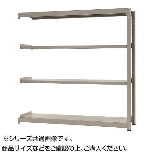 中量ラック　耐荷重500kgタイプ　連結　間口1500奥行750高さ1800mm　4段　ニューアイボリー