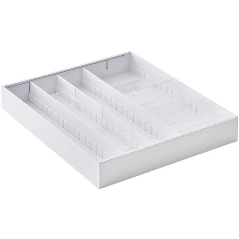 山崎実業(Yamazaki) 立体 横伸縮 カトラリーケース ホワイト 約W29.7～47.4XD35XH5.5cm (幅6ずつ 伸縮 ）タワー tower 取り出しやすい 斜め仕切り 5415 4,893円