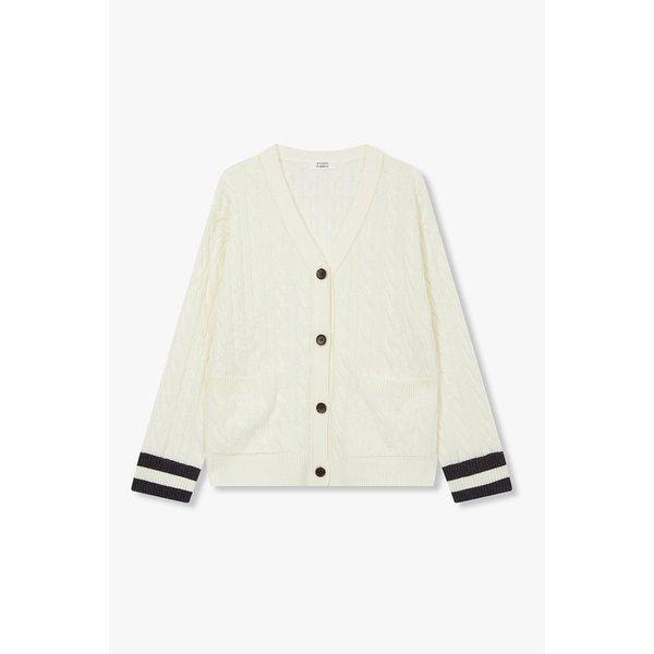 ケーブル Vネック カーディガン 9175351971002