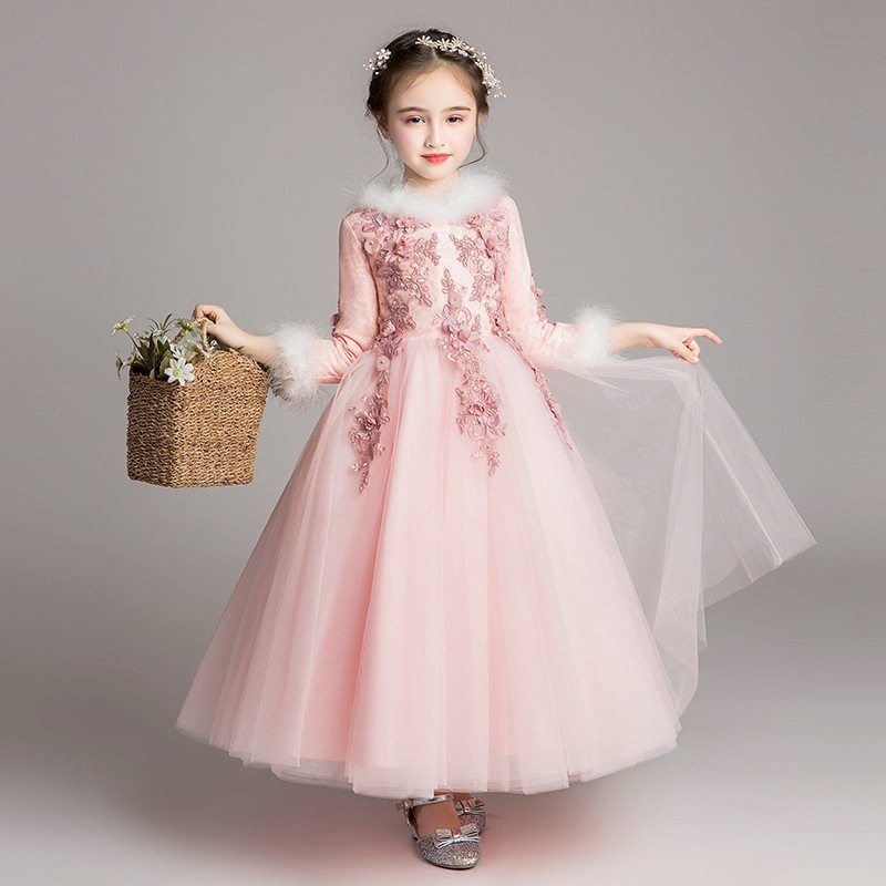 【2枚購入で 3oo円OFF】秋と冬のドレスプリンセススカートピアノパフォーマンスフラワーガールウェディングドレスタイプの誕生日スカート