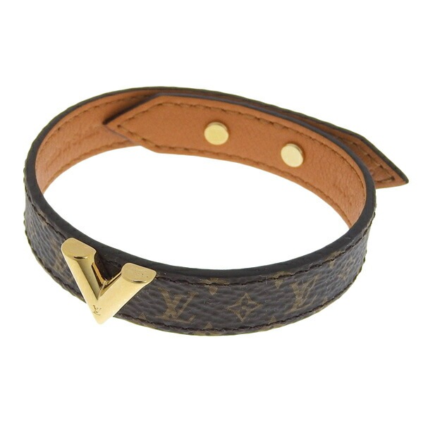ルイヴィトン アクセサリー レディース ブレスレット 19 ブラウン ブラスレエセンシャル V M6042E LOUIS VUITTON