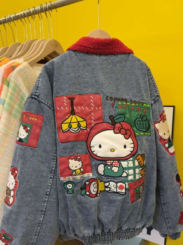 【WDO】KTデニム綿服アメリカンレトロ重工刺繍小柄でフレンドリー