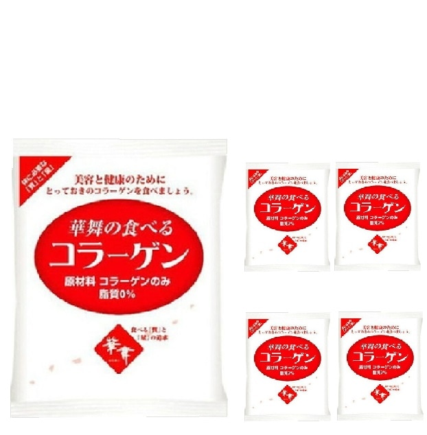 AFC 華舞の食べるコラーゲン 120ｇ (60ｇ×2袋) 5個セット 美容 健康 脂質0％ 国産原料 軽減税率対象品