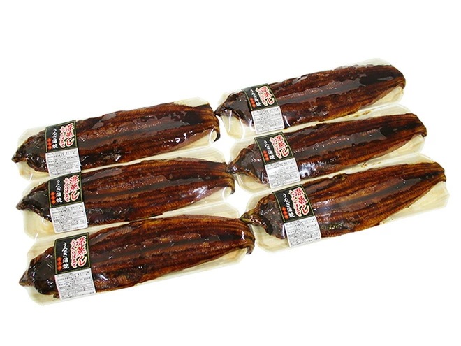 =うなぎ蒲焼= 約380-400g前後x6pc 中国産 ウナギ/鰻/有頭腹開 7,288円
