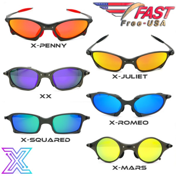 サングラス X-Metal Polarized UV400 Sunglasses w/ Choice of Iridium Lenses - COPY