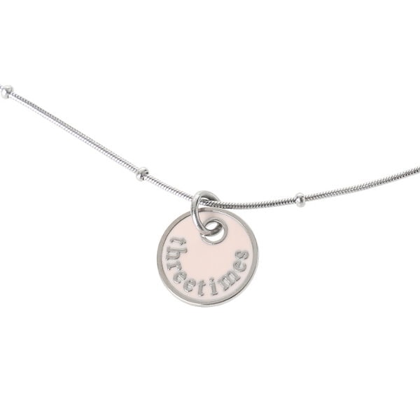 【threetimes】Pink coin necklace ネックレス | 韓国 Qoo10] threetimes Pink coin necklace